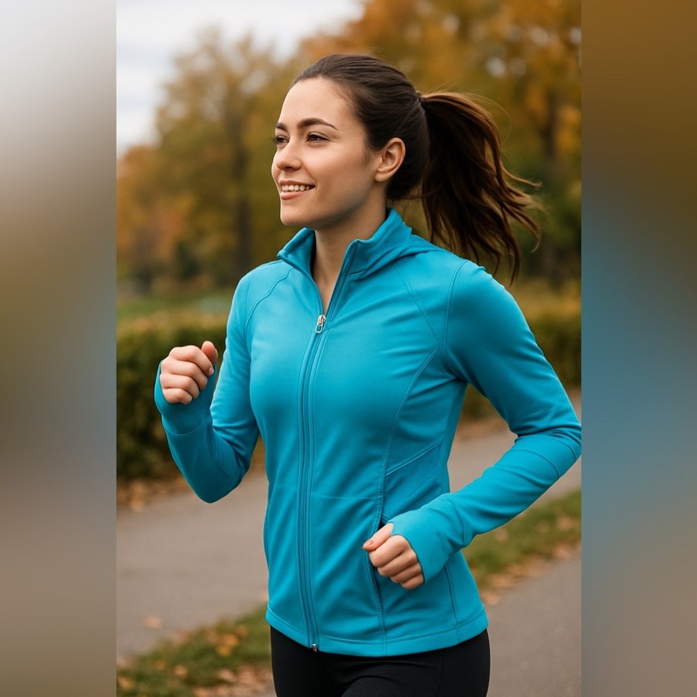 Old Navy Active Turquoise Zip-Up Performance Jacket